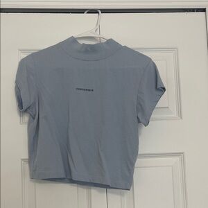 Converse Light Blue Cropped Tee